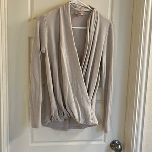 Philosophy wrap sweater